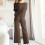 Women's two-piece tracksuit set: loose-fitting knit-Blue L 3