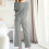 Women's two-piece tracksuit set: loose-fitting knit-Blue L 9