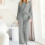 Women's two-piece tracksuit set: loose-fitting knit-Blue L 7