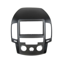 2 Din 7 Inch Car Radio Fascia for I30 LHD 2008-2011 Stereo Panel Dash Kit Mounting Trim Fascia Frame, MT AC