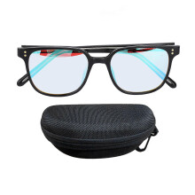 Occhiali unisex per daltonici con montatura completamente nera, correzione rosso/verde per uso interno ed esterno.