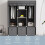 Grey Folding Fabric Wardrobe with 3 Drawers Storage Cabinet 8