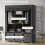 Grey Folding Fabric Wardrobe with 3 Drawers Storage Cabinet 6