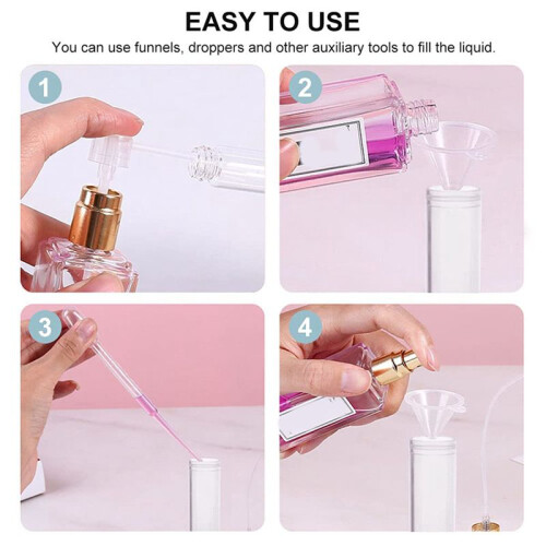 80Pc 3ML Transparent Plastic Spray Bottle Small Cosmetic Packing Atomizer Perfume Bottles Atomizing Spray Liquid Contain 2