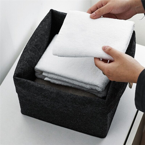 6Pcs Storage Cubes  Fabric  Storage Bins Collapsible Storage Bins with Hanging Ring Foldable  Baskets 2