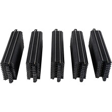 Bachmann Trains - Snap-Fit E-Z TRACK 9" STRAIGHT TRACK - BULK (50 pcs) - STEEL ALLOY Rail With Black Roadbed - HO Scale