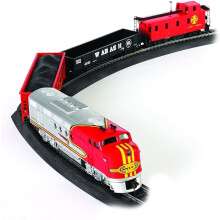 Bachmann Trains - Santa Fe Flyer Ready To Run Electric Train Set - HO Scale 19.50 x 3.00 x 13.25 Inches