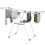 Foldable Clothes Drying Rack 2 Tier with Adjustable Wings White 1