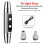 Double  Jade Flashlight 6 Light Source USB Direct Charging Identification Jewelry Jade Fluorescent Lamp, Silver 6