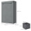 Grey Folding Fabric Wardrobe with Rail and 6 Shelves 5