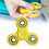 (Red)Fidget Spinner Toys Plastic Alloy Material Solid Color Decompression Rotate 3