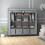 Grey Fabric Wardrobe with Doors 2 Rails and 10 Compartments 3