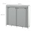 Grey Fabric Wardrobe with Doors 2 Rails and 10 Compartments 5