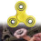 (Red)Fidget Spinner Toys Plastic Alloy Material Solid Color Decompression Rotate 6