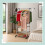 Adjustable Double Rod Clothes Rack with Shelf 1