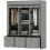 Light Grey Fabric Wardrobe with 3 Drawers and Clothes Rail 2