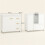 Meuble-lavabo à 3 niveaux, unité de rangement en MDF, blanc 5