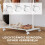 White Mobile Clothes Rack with Wheels Rail Hooks and Shoe Rack 7