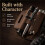 Multitool Sheath for Belt - Pouch & Leather Case with Flashlight Holder,Pen Loop & Keychain Clip for Men Black 6