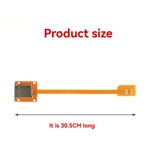 External  SIM Extension Cable for CPE Routers,Forward-Insertion Self-Ejecting SIM Card Slot for Mobile Phones 2