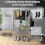 Foldable 3 Tier Clothes Drying Rack Silver White 7