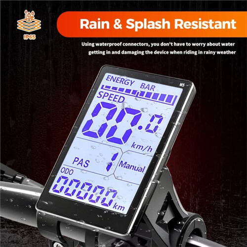 M5 Universal E-Bike LCD Display 5Pin Dashboard with USB UART for Electric Bicycle 24V-60V Control Panel Replacement 2