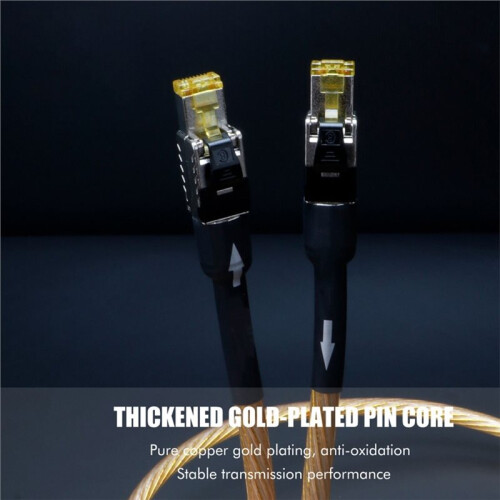 HIFI Network Patch Cable Cat8 Ethernet Cable Rj45 Interface 40Gbps 2000Mhz Speed for Applied to Computers Notebook 1M 1