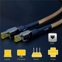 Cable de Red HIFI Cat8, Cable Ethernet con Interfaz Rj45, Velocidad de 40Gbps y 2000Mhz, Aplicado A Computadoras y Portátiles, 1M