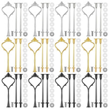 12 Sets 3-Laags Taartstand Hardware Kit, Zware Metalen Laagteller Geschikt voor Dessert Cupcake Fruitplaat Serveren