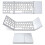 PAVEOS Keyboard and Mouse Bluetooth Keyboard Touchpad Foldable-fold Wireless for White-h 4