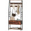 Wardrobe with Shoe Rack Bench Hooks and Clothes Rail Brown 2