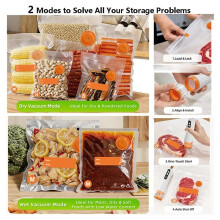 Scelleur Sous Vide Portable, Scelleur Sous Vide Rechargeable USB Portable avec Forte Aspiration,  Conserveur Alimentaire 5X Frais pour la Maison