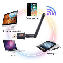 600Mbps USB WiFi Adapter Dual Band 2 4GHz 5GHz met Antenne PC Computer Netwerkkaart Ontvanger