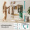 4 Tier Mobile Clothes Drying Rack with Wheels Stainless Steel 6