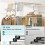 4 Tier Mobile Clothes Drying Rack with Wheels Stainless Steel 7