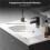 Meuble vasque mural avec lavabo en céramique, noir 7
