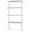 4 Tier Mobile Clothes Drying Rack with Wheels Stainless Steel 2