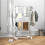 4 Tier Mobile Clothes Drying Rack with Wheels Stainless Steel 3