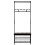 Coat Rack with Shoe Bench 5 Hooks and 2 Storage Tiers 8