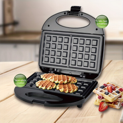 2-Slice Belgian Waffle Maker, PFAS-Free Ceramic Non-Stick Plates for Mini Waffles