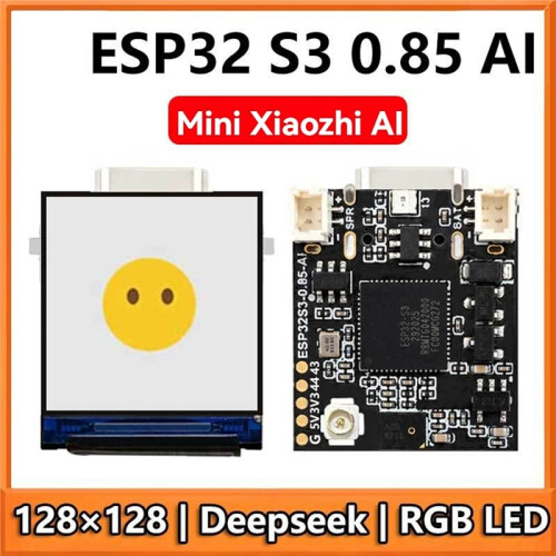 Placa de Desenvolvimento AI ESP32-S3 Display LCD 0,85 Polegadas 128x128 RGB Porta  para XiaoZhi 1