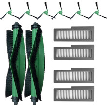 Replacement Parts for    &  Slim Robotic Vacuum Cleaner, Roller Brushes + Side Brushes + Filters