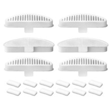 Replacement Filters Compatible with Uahpet 67oz/2L Water Fountain, 6 Filters & 12 Sponges for Pet Water Fountain