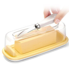 Butter Dish with Lid Butter Container with Butter Kinfe Dish for Countertop Plastic Butter Dishes with Silicone Bottom