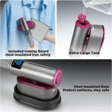 Travel Steamer for Clothes 1200W Handheld Garment Steamer & Iron 2-in-1 15s Fast Heat- Portable Steam Iron UK Plug
