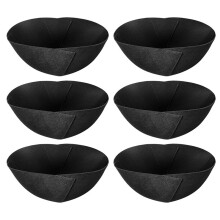 6 Pcs 14 Inch Fabric Planter Basket Liner Flower Pot Liners Hanging Plant Basket Fiber Insert for Garden Planter
