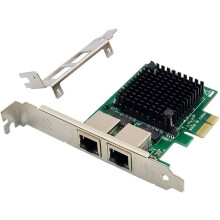 Adaptador de Red PCIe X1 de Doble Puerto JL82572, Tarjeta Gigabit para Escritorio de 1000 Mbps, Tarjeta de Red para Servidor RJ45 de 2 Puertos para