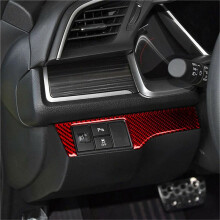 ABS Red Carbon Fiber Headlight  Cover Trim Decor Sticker for   10Th Gen 2016 2017 2018 2019(LHD)