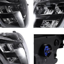 Motorcycle Front Headlight Fairing Smoked Shell for  LC135 V2 V6 Clip  Light LED Spoiler Mask Cover Dirt Bikes