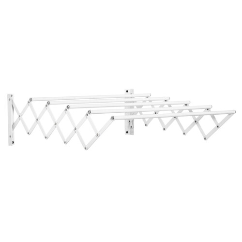Wall Mounted Extendable Foldable Clothes Dryer White 1